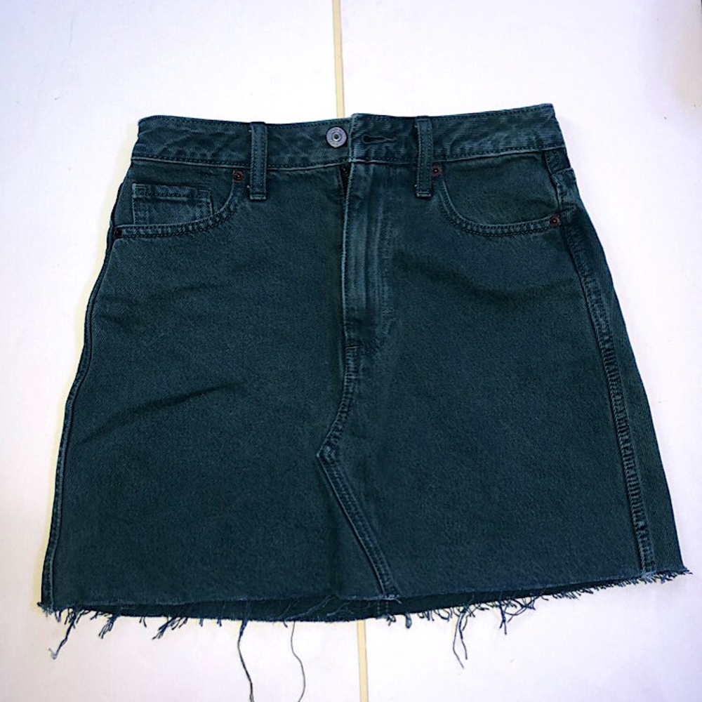 Abercrombie & Fitch Green Denim Skirt